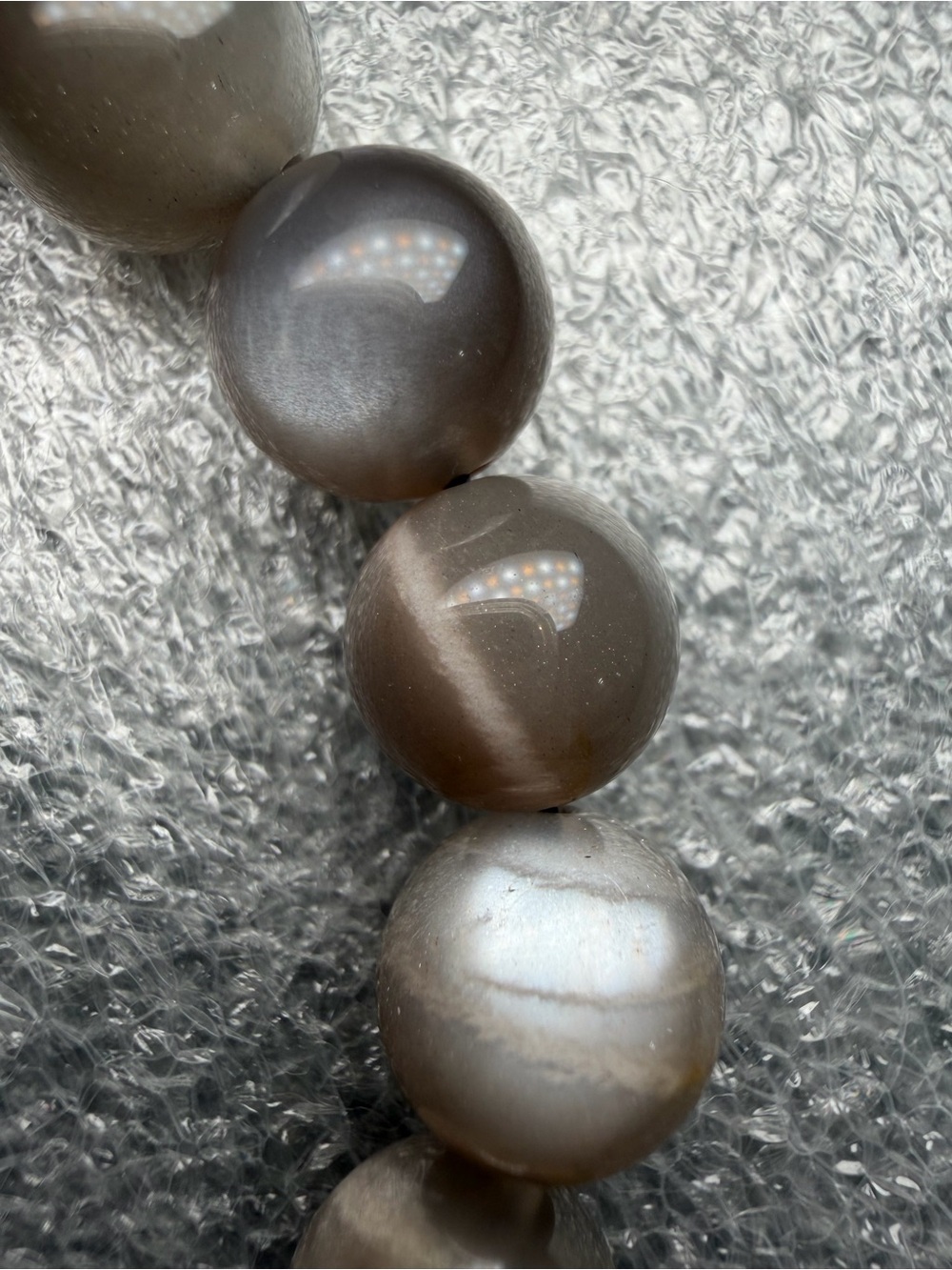 Gorgeous 11MM Skeletal Sunstone & Moonstone Natural Crystal Bracelet